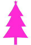 Vektorový obrázek, ilustrační klipart Růžový stromeček ke stažení, Vánoce vektorový obrázek pro vaše dokumenty
