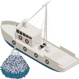 Vektorový obrázek, ilustrační klipart Rybářská loď ke stažení, Doprava vektorový obrázek pro vaše dokumenty