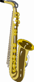 Vektorový obrázek, ilustrační klipart Saxofon ke stažení, Hudba vektorový obrázek pro vaše dokumenty