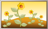 Vektorový obrázek, ilustrační klipart Slunečnicové pole ke stažení, Květiny vektorový obrázek pro vaše dokumenty