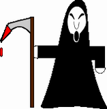 Vektorový obrázek, ilustrační klipart Smrtka ke stažení, Halloween vektorový obrázek pro vaše dokumenty