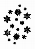 Vektorový obrázek, ilustrační klipart Sněhové vločky ke stažení, Vánoce vektorový obrázek pro vaše dokumenty