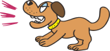 Vektorový obrázek, ilustrační klipart Štěkající pes ke stažení, Zvířata vektorový obrázek pro vaše dokumenty