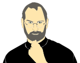 Vektorový obrázek, ilustrační klipart Steve Jobs ke stažení, Osobnosti vektorový obrázek pro vaše dokumenty