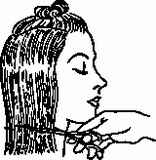 Vektorový obrázek, ilustrační klipart Stříhání vlasů ke stažení, Ženy vektorový obrázek pro vaše dokumenty