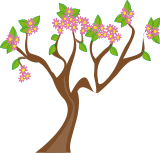 Vektorový obrázek, ilustrační klipart Strom na jaře ke stažení, Rostliny vektorový obrázek pro vaše dokumenty