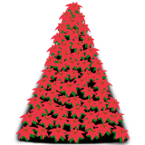 Vektorový obrázek, ilustrační klipart Strom z květů ke stažení, Vánoce vektorový obrázek pro vaše dokumenty