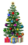 Vektorový obrázek, ilustrační klipart Stromeček s dárky ke stažení, Vánoce vektorový obrázek pro vaše dokumenty