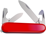 Vektorový obrázek, ilustrační klipart Švýcarský nůž ke stažení, Nástroje vektorový obrázek pro vaše dokumenty