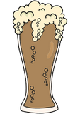 Vektorový obrázek, ilustrační klipart Tmavé pivo ke stažení, Nápoje vektorový obrázek pro vaše dokumenty
