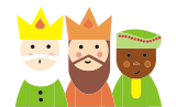 Vektorový obrázek, ilustrační klipart Tři králové ke stažení, Vánoce vektorový obrázek pro vaše dokumenty