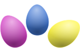 Vektorový obrázek, ilustrační klipart Tři vajíčka ke stažení, Velikonoce vektorový obrázek pro vaše dokumenty