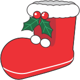 Vektorový obrázek, ilustrační klipart Vánoční bota ke stažení, Vánoce vektorový obrázek pro vaše dokumenty