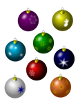 Vektorový obrázek, ilustrační klipart Vánoční ozdoby ke stažení, Vánoce vektorový obrázek pro vaše dokumenty