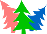 Vektorový obrázek, ilustrační klipart Vánoční stromky ke stažení, Vánoce vektorový obrázek pro vaše dokumenty