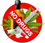 Vektorový obrázek, ilustrační klipart Zákaz drog ke stažení, Symboly vektorový obrázek pro vaše dokumenty