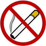 Zákaz kouření, piktogram, značka vhodná do nekuřáckých restaurací a bister