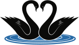 Vektorový obrázek, ilustrační klipart Zamilované labutě ke stažení, Láska vektorový obrázek pro vaše dokumenty