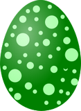Vektorový obrázek, ilustrační klipart Zelená kraslice ke stažení, Velikonoce vektorový obrázek pro vaše dokumenty