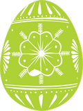 Vektorový obrázek, ilustrační klipart Zelené vejce ke stažení, Velikonoce vektorový obrázek pro vaše dokumenty