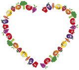 Vektorový obrázek, ilustrační klipart Zeleninové srdce ke stažení, Láska vektorový obrázek pro vaše dokumenty