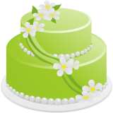Vektorový obrázek, ilustrační klipart Zelený dort ke stažení, Jídlo vektorový obrázek pro vaše dokumenty