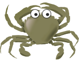 Vektorový obrázek, ilustrační klipart Zelený krab ke stažení, Zvířata vektorový obrázek pro vaše dokumenty