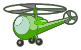 Vektorový obrázek, ilustrační klipart Zelený vrtulník ke stažení, Doprava vektorový obrázek pro vaše dokumenty