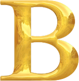 Vektorový obrázek, ilustrační klipart Zlaté B ke stažení, Symboly vektorový obrázek pro vaše dokumenty
