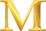 Vektorový obrázek, ilustrační klipart Zlaté M ke stažení, Symboly vektorový obrázek pro vaše dokumenty