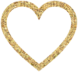 Vektorový obrázek, ilustrační klipart Zlaté srdce ke stažení, Láska vektorový obrázek pro vaše dokumenty