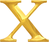 Vektorový obrázek, ilustrační klipart Zlaté X ke stažení, Symboly vektorový obrázek pro vaše dokumenty