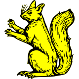 Vektorový obrázek, ilustrační klipart Žlutá veverka ke stažení, Zvířata vektorový obrázek pro vaše dokumenty