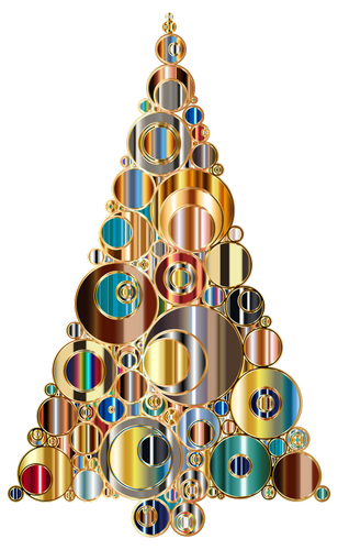 Vektorový obrázek, ilustrační klipart Abstraktní strom zdarma ke stažení, Vánoce vektor do vašich dokumentů