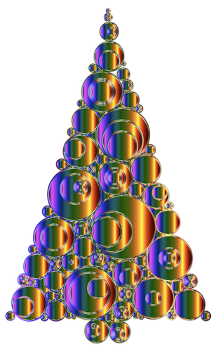 Vektorový obrázek, ilustrační klipart Abstraktní stromeček v rozlišení 308x500 pixelů zdarma ke stažení, Vánoce vektor do vašich dokumentů