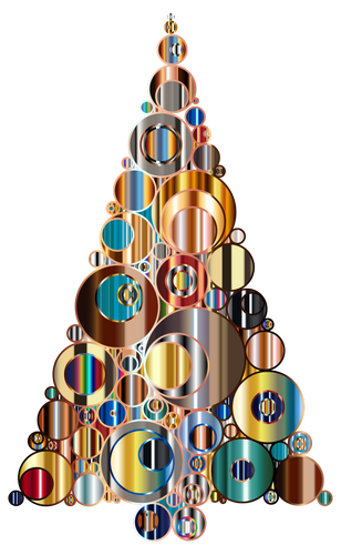Vektorový obrázek, ilustrační klipart Abstraktní stromek zdarma ke stažení, Vánoce vektor do vašich dokumentů
