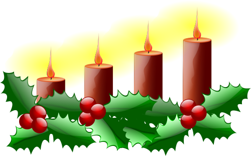 Vektorový obrázek, ilustrační klipart Adventní svícen zdarma ke stažení, Vánoce vektor do vašich dokumentů