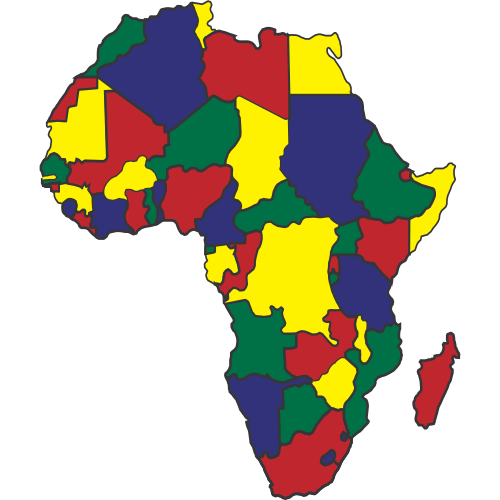 Vektorov obrzek, ilustran klipart Afrika mapa zdarma ke staen, Mapy vektor do vaich dokument