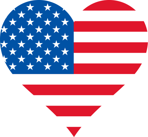 Vektorový obrázek, ilustrační klipart Americké srdce zdarma ke stažení, Láska vektor do vašich dokumentů