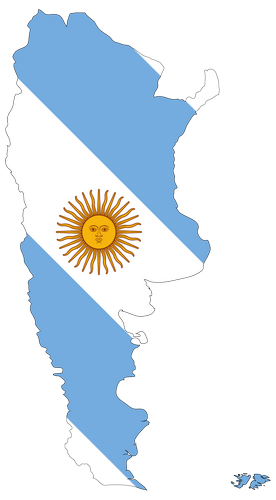 Vektorový obrázek, ilustrační klipart Argentina zdarma ke stažení, Mapy vektor do vašich dokumentů