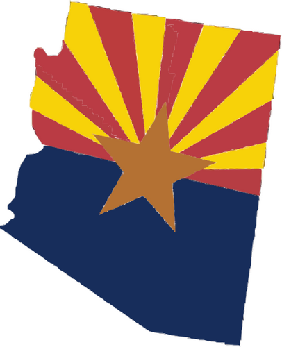 Vektorový obrázek, ilustrační klipart Arizona v rozlišení 406x500 pixelů zdarma ke stažení, Mapy vektor do vašich dokumentů