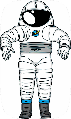 Vektorový obrázek, ilustrační klipart Astronaut zdarma ke stažení, Věda vektor do vašich dokumentů