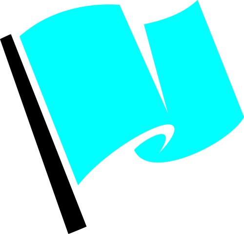 Vektorov obrzek, ilustran klipart Azurov vlajka zdarma ke staen, Symboly vektor do vaich dokument