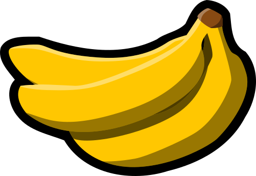 Vektorový obrázek, ilustrační klipart Banány zdarma ke stažení, Ovoce vektor do vašich dokumentů