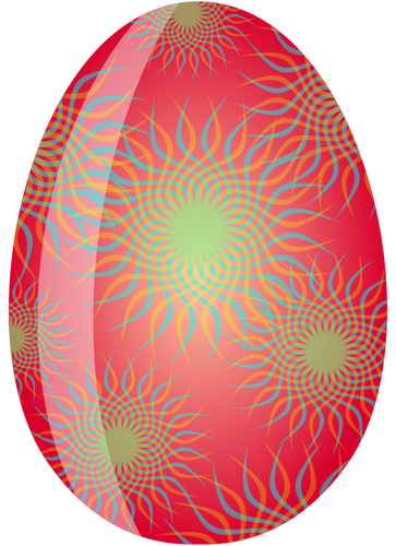 Vektorový obrázek, ilustrační klipart Barevná kraslice zdarma ke stažení, Velikonoce vektor do vašich dokumentů