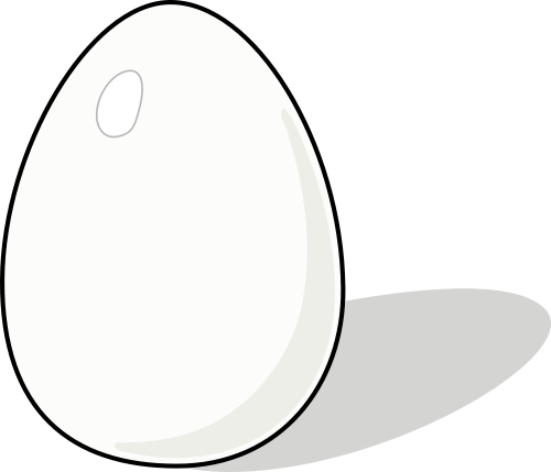 Vektorový obrázek, ilustrační klipart Bílé vajíčko zdarma ke stažení, Velikonoce vektor do vašich dokumentů