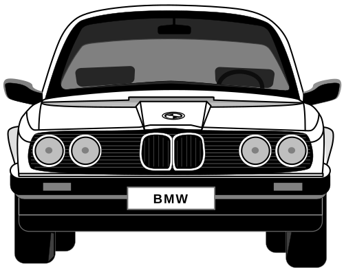 Vektorový obrázek, ilustrační klipart BMW zdarma ke stažení, Auta vektor do vašich dokumentů
