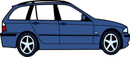 Vektorový obrázek, ilustrační klipart BMW touring v rozlišení 500x220 pixelů zdarma ke stažení, Auta vektor do vašich dokumentů