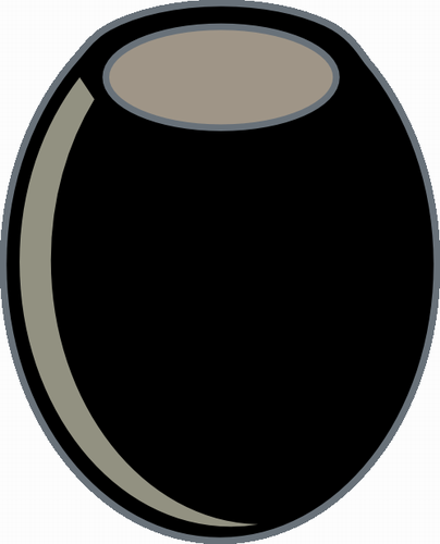 Vektorový obrázek, ilustrační klipart Černá oliva zdarma ke stažení, Ovoce vektor do vašich dokumentů