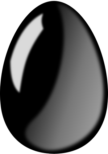 Vektorový obrázek, ilustrační klipart Černé vajíčko zdarma ke stažení, Velikonoce vektor do vašich dokumentů